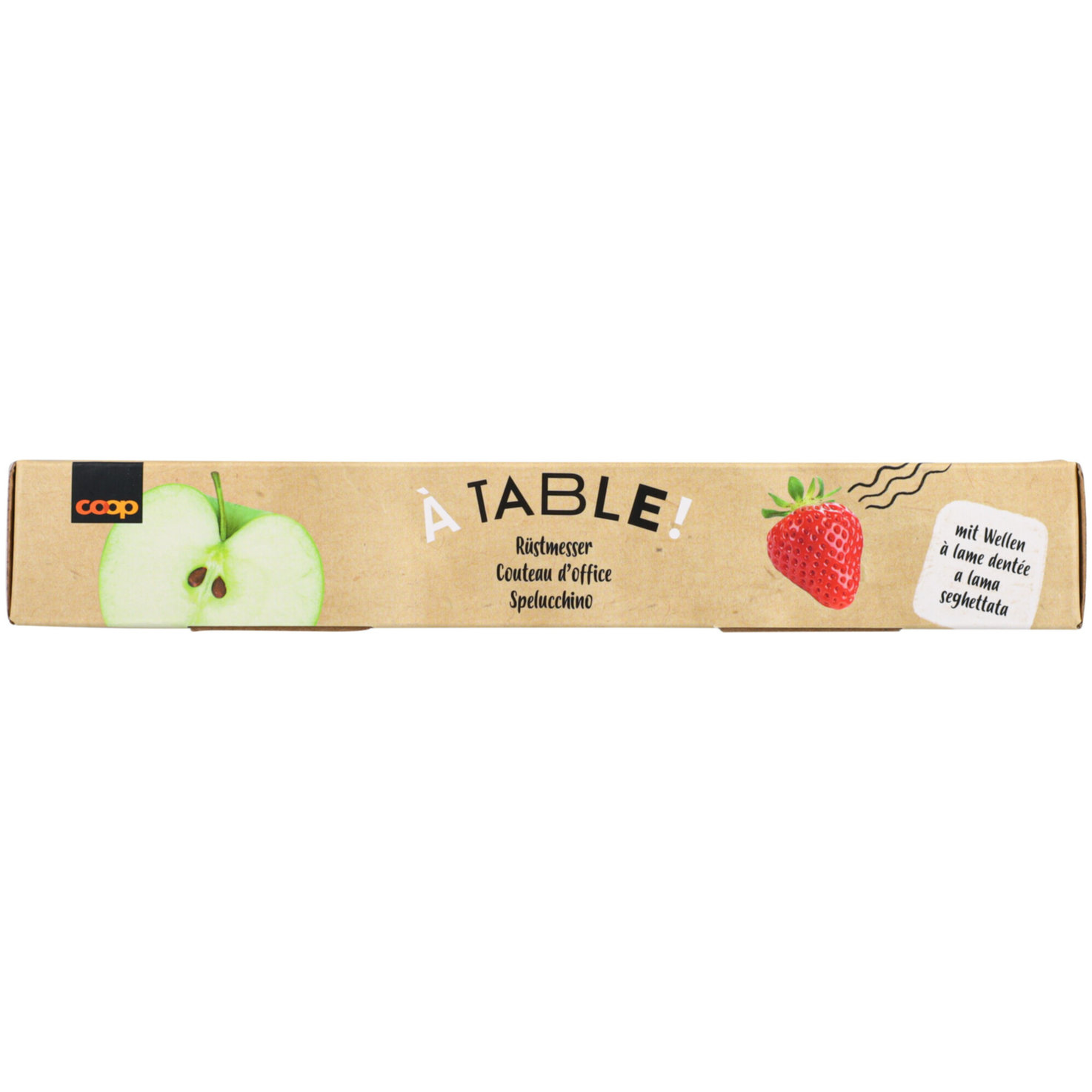 À Table! Rüstmesser mit Wellenschliff rot