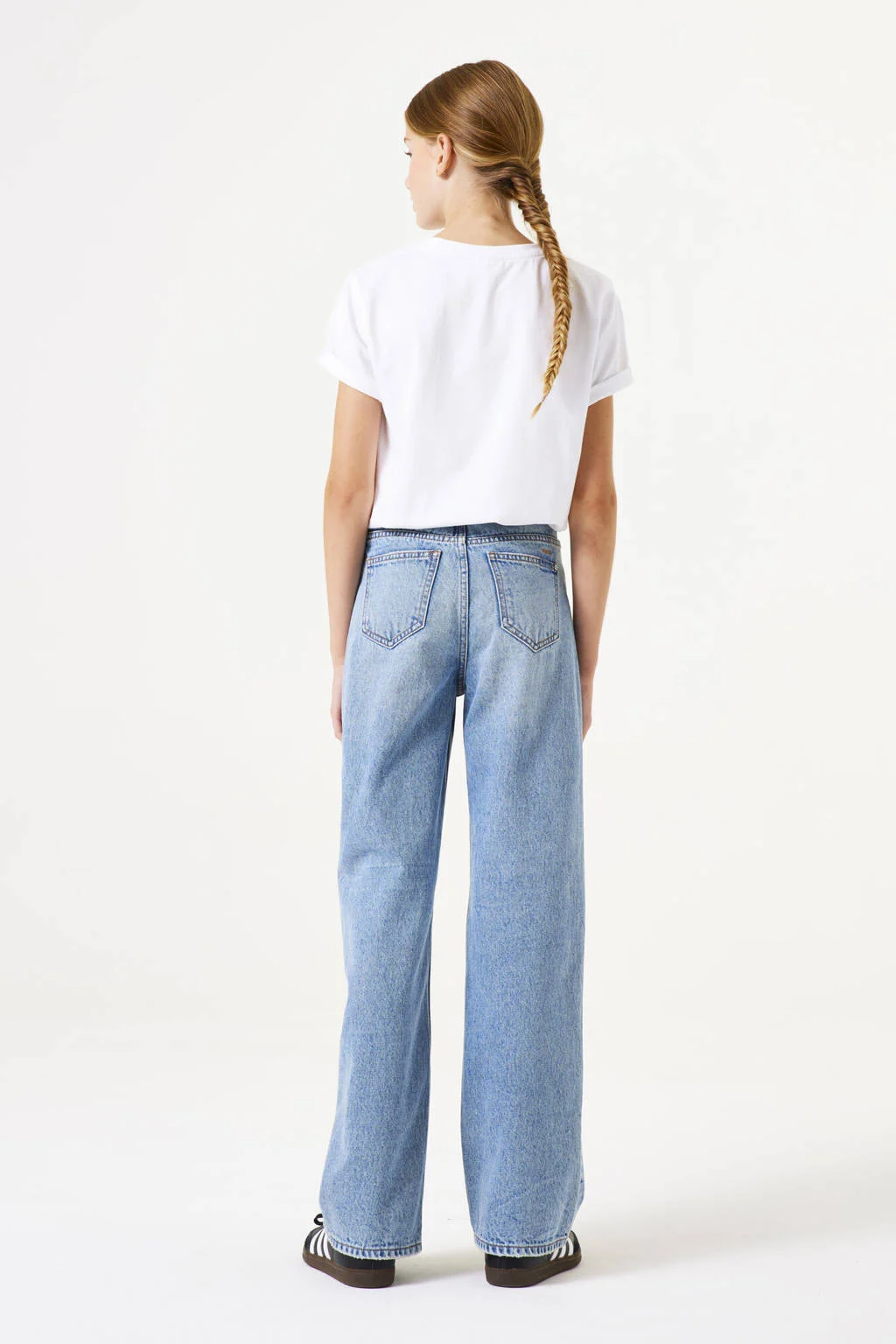 Garcia high waist straight leg jeans medium blue denim