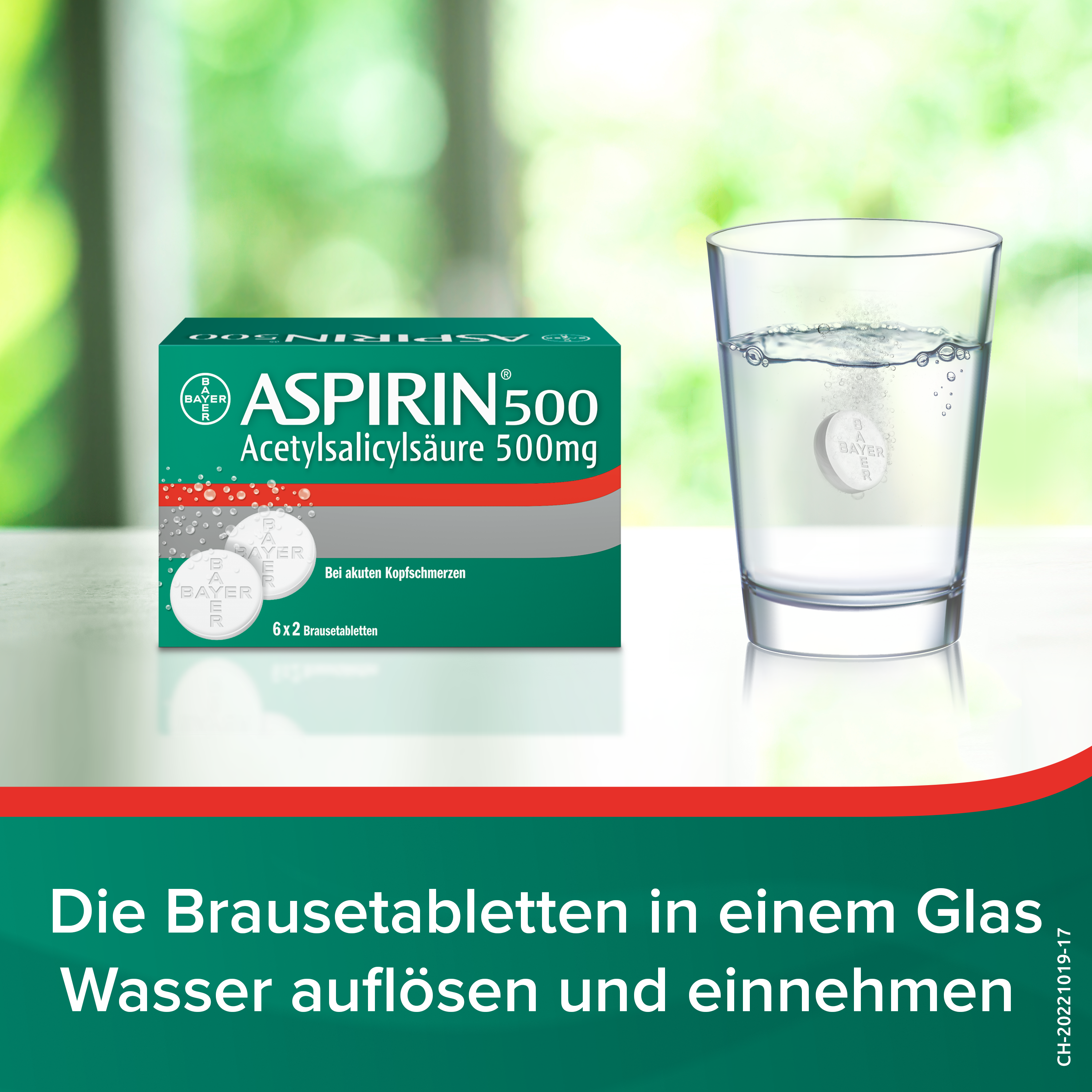 ASPIRINE Brausetabl 500 mg Btl 2 Stk
