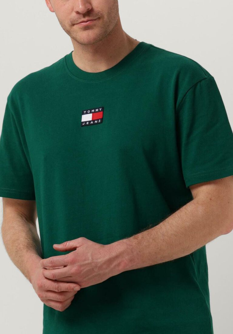 TOMMY JEANS donkergroene tommy jeans t-shirt tjm tommy badge tee