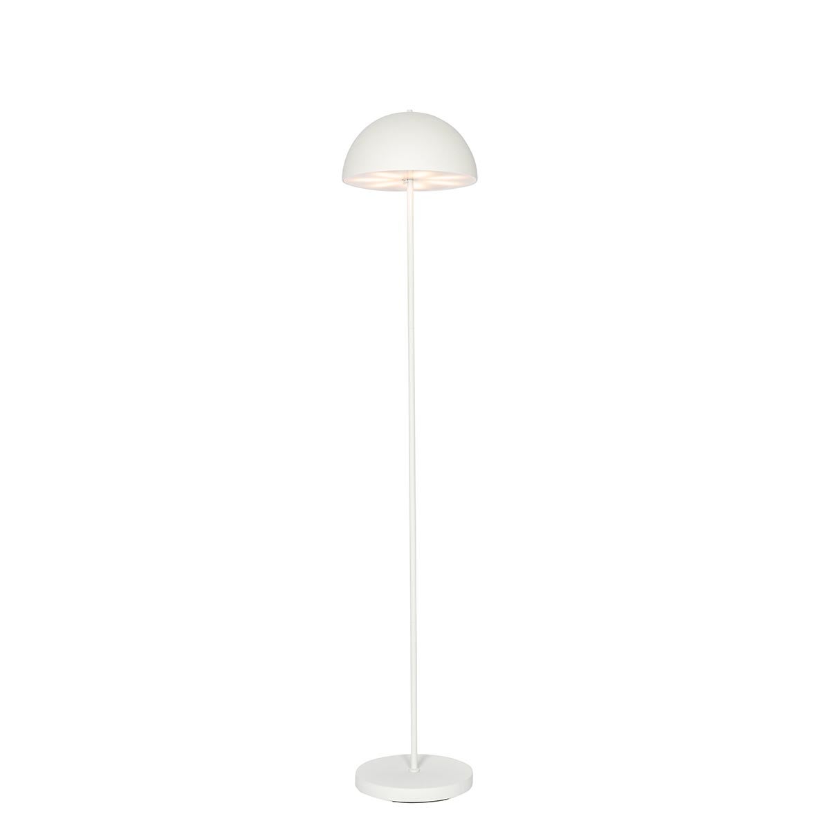 QAZQA - Moderne staande buitenlamp | Staande lamp | Vloerlamp | Lamp | Licht, wit, oplaadbaar, 3-traps dimbaar - Keira Touch-functie dimmer | Dimbaar | Buitenverlichting - Kunststof, rond - I (nic)