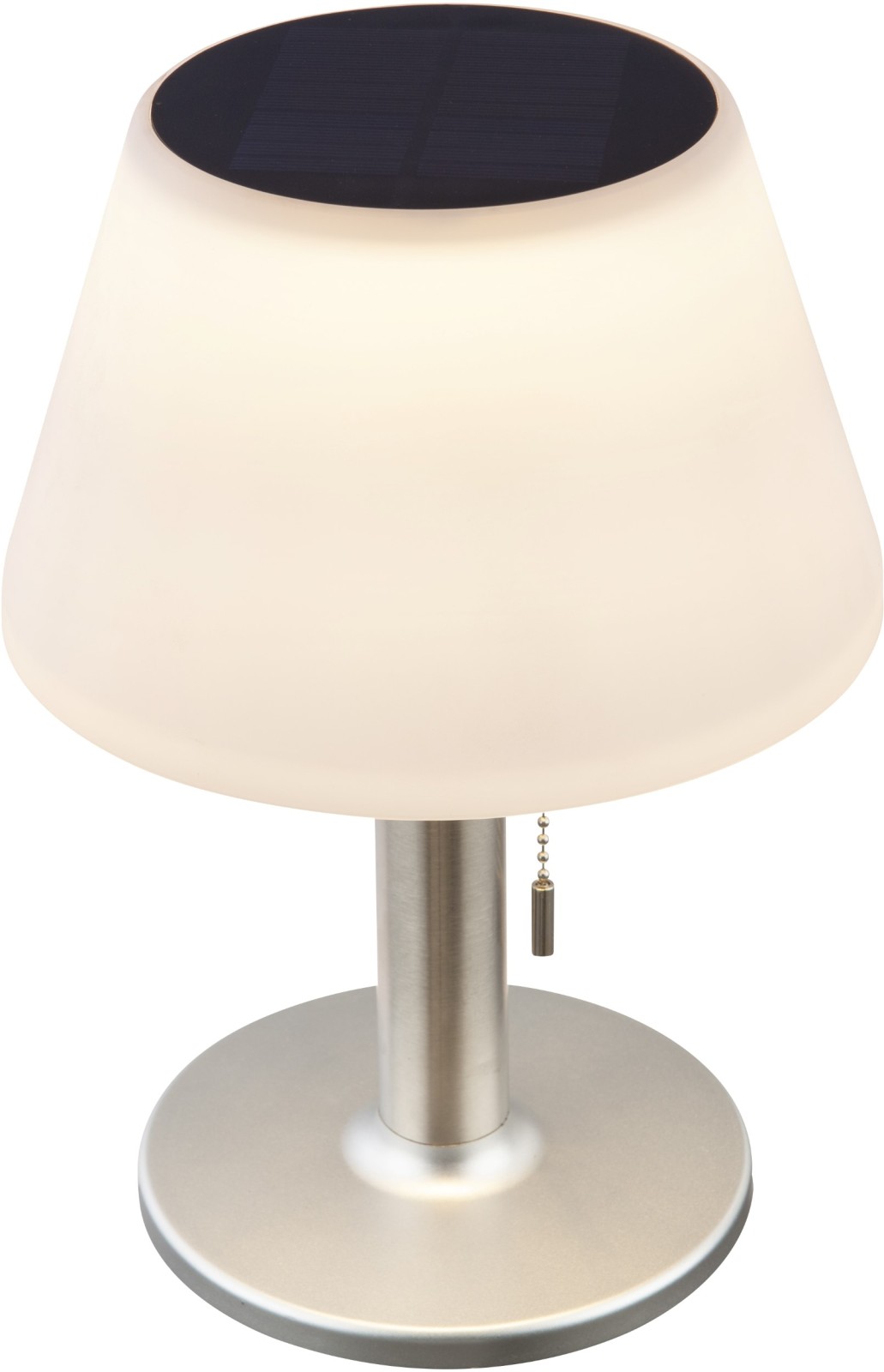 LED-Solarleuchte - weiß - Edelstahl