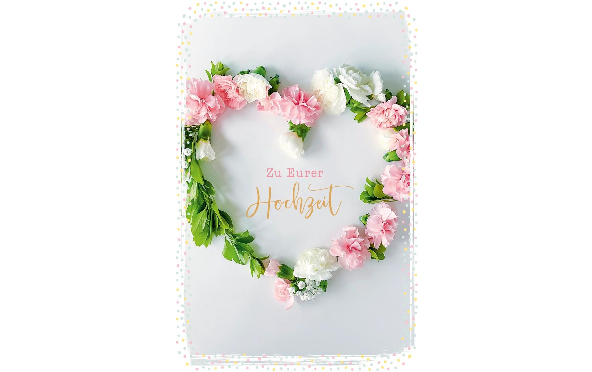 Glückwunschkarte Hochzeit 12.5 x 17.6 cmGlückwunschkarte mit Couvert