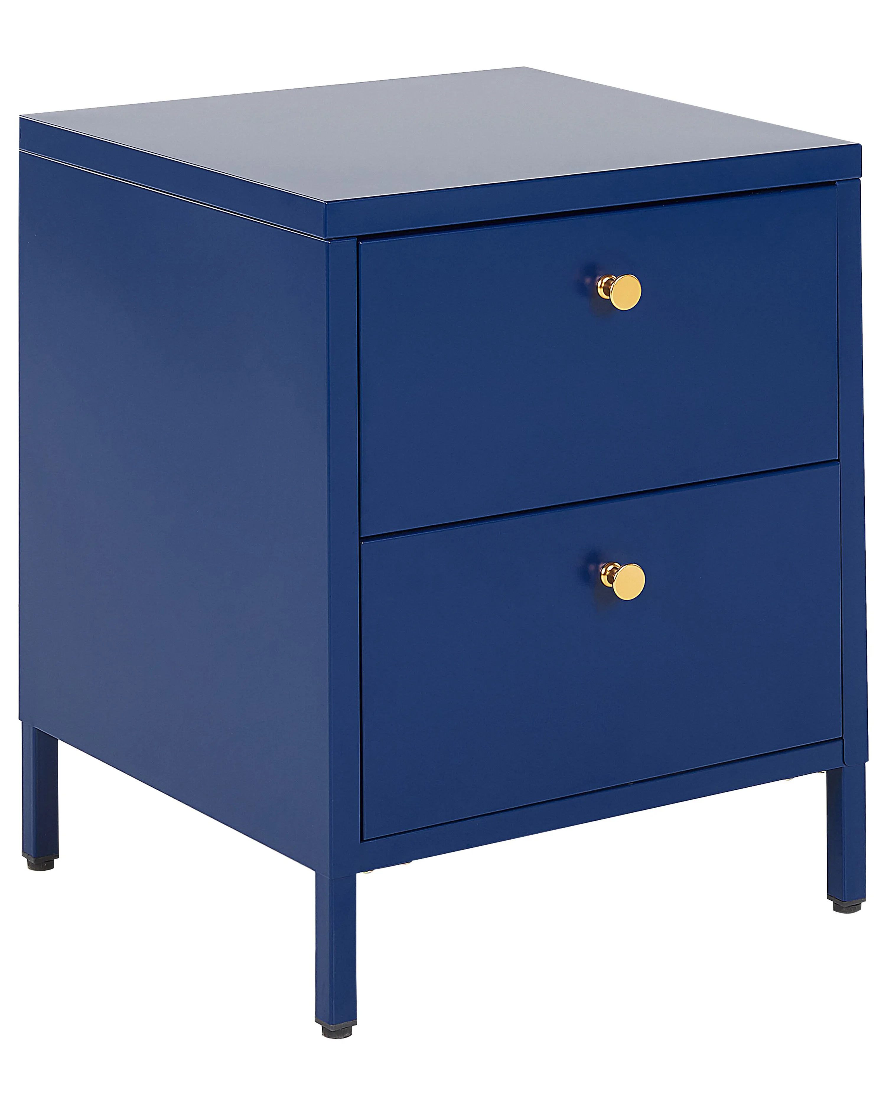 Nachtkastje met 2 lades KYLEA Metaal Marineblauw