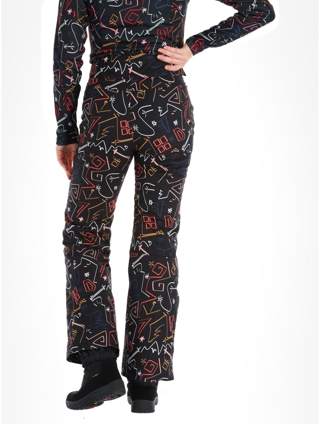 Valgau Print softshell skibroek dames
