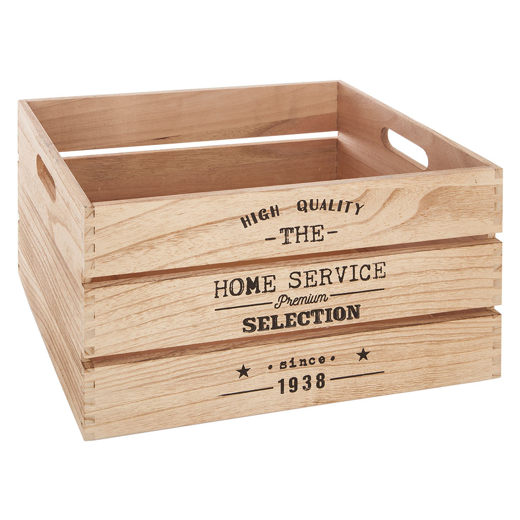 Caisse FACTORY bois 28x14x18cm