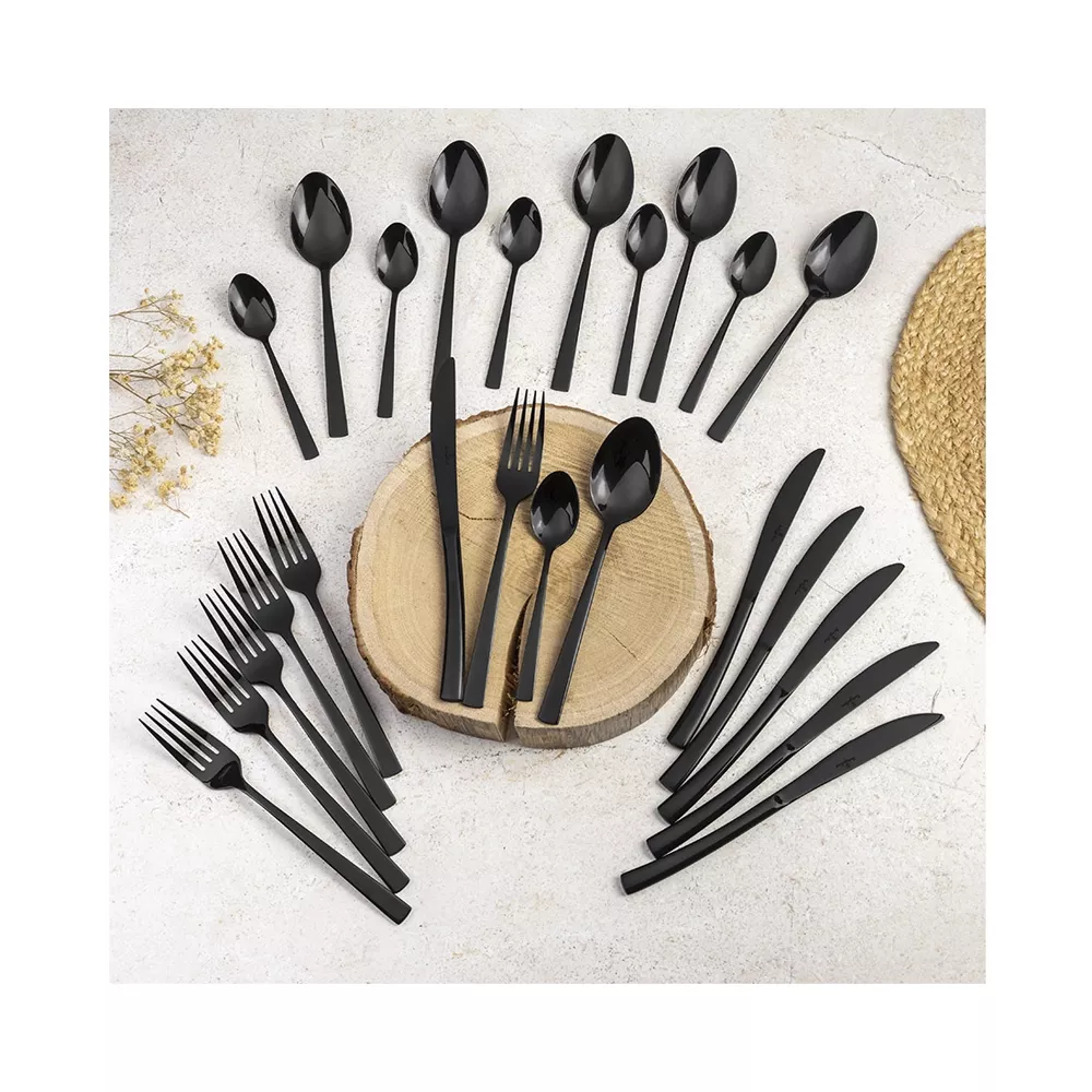 Berlinger Haus 24-teiliges Besteck-Set BLACK Edition