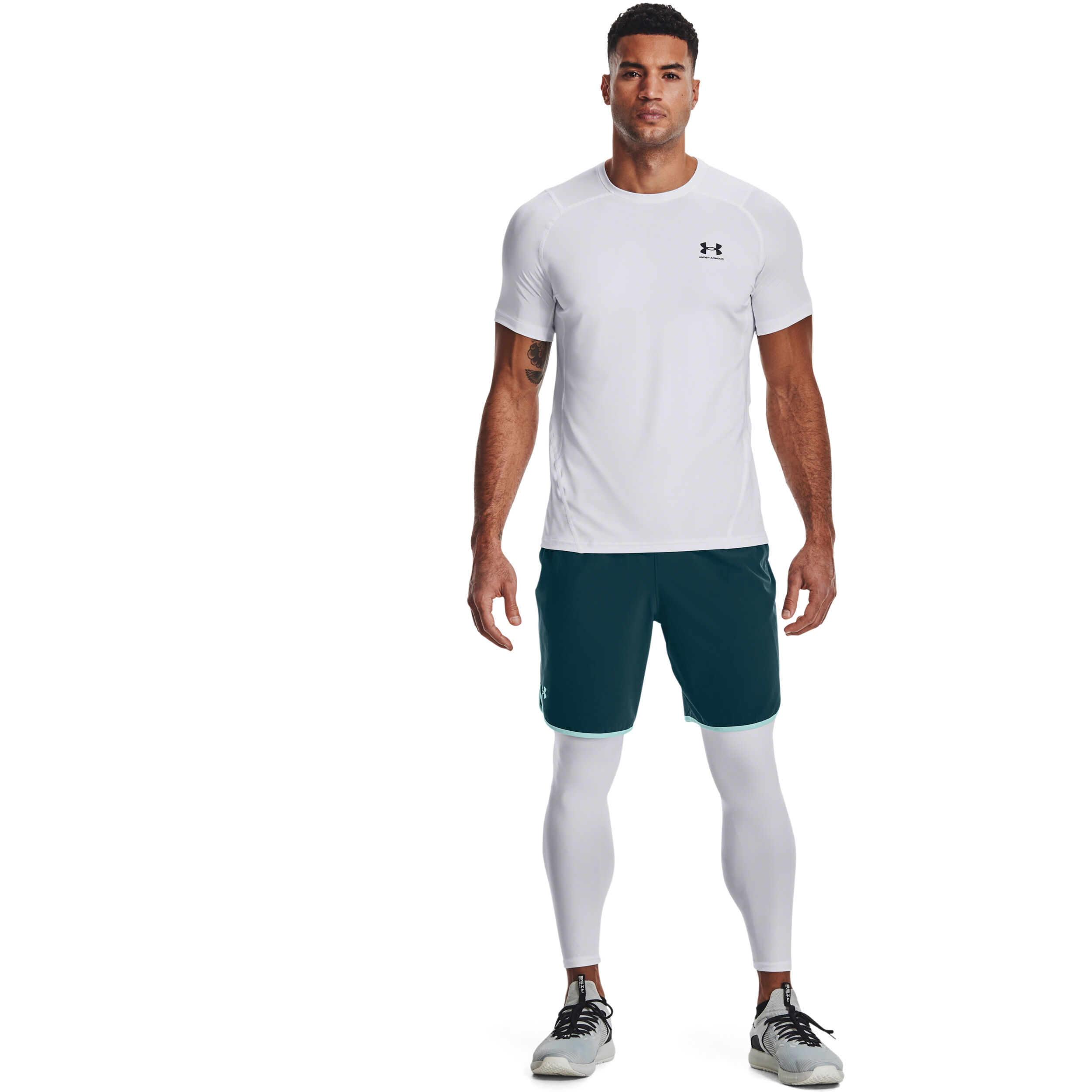 Under Armour Heatgear Collant Tight Hommes - Blanc , Noir