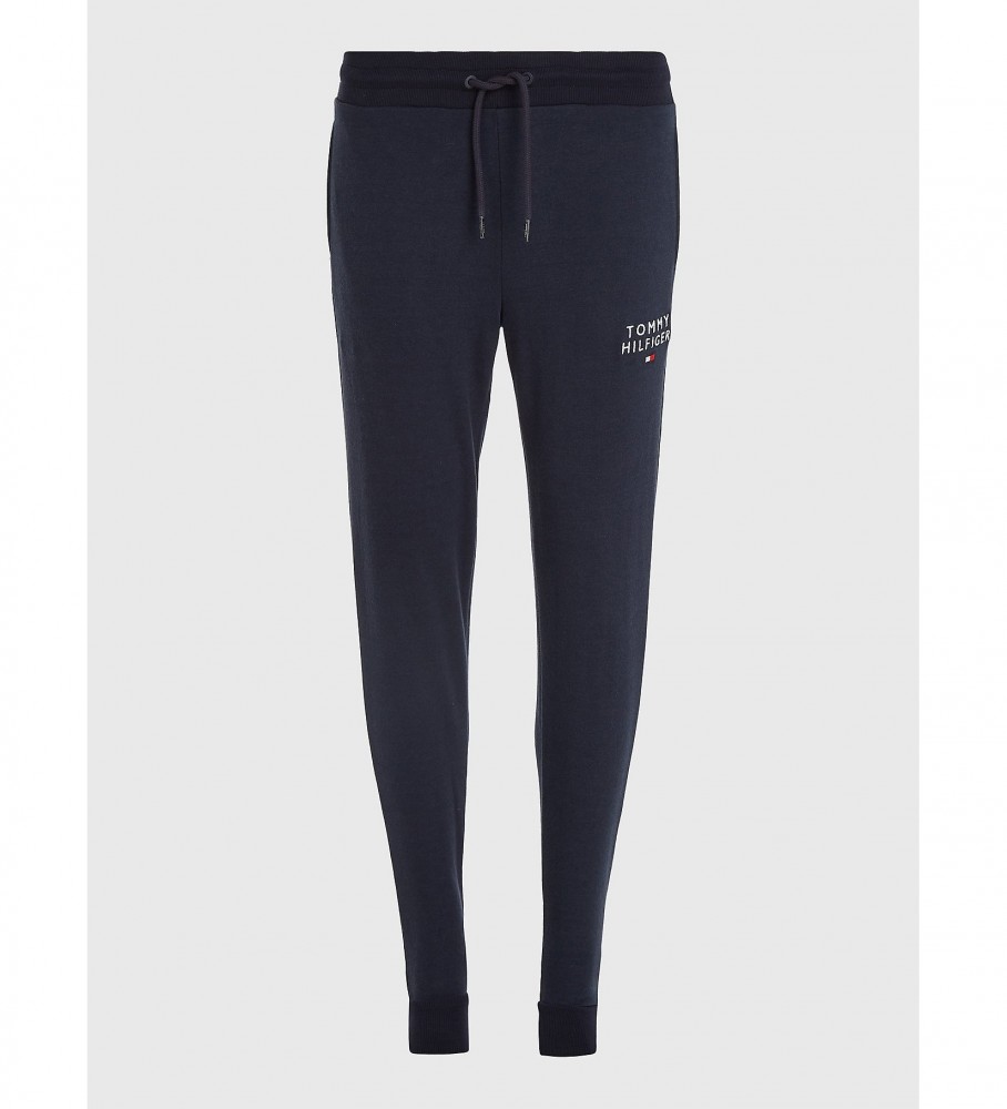 Calça jogger Tommy Hilfiger azul-marinho com elástico na cintura e modelagem baixa