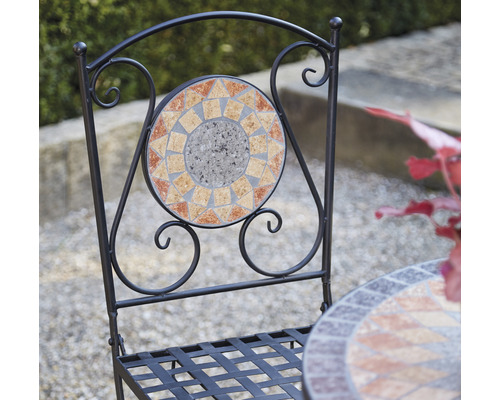 Prato Siena Tuin klapstoel, ijzer, zwart
