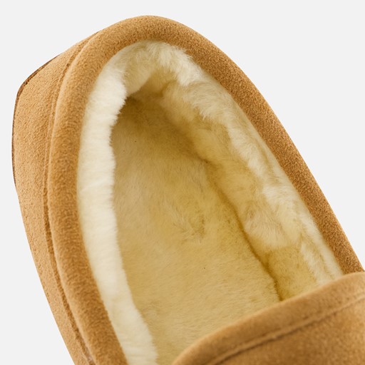 Warmbat Pantoffels cognac Suede