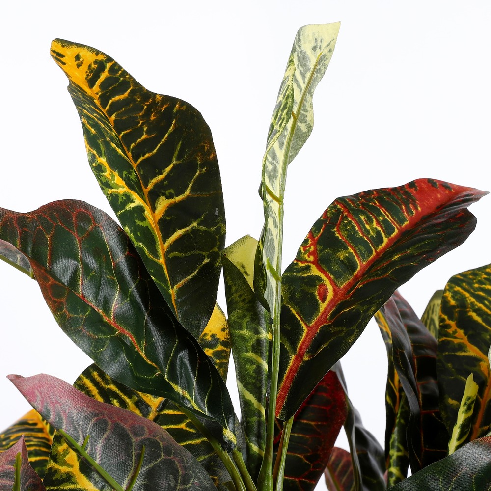 Mica decorations - croton artificielle vert en pot h73