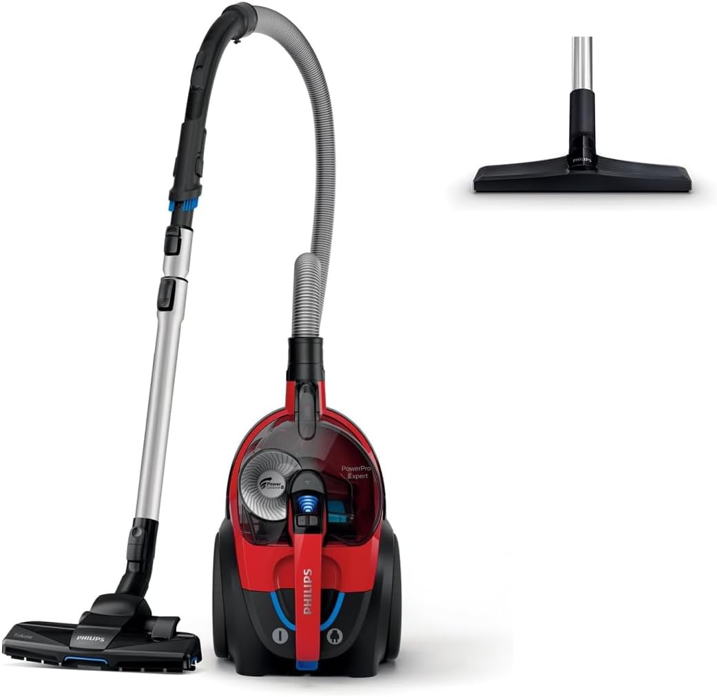 Philips Domestic Appliances FC9729/09 beutelloser Staubsauger PowerPro Expert (900 W, 2 L Staubvolumen, integriertes Zubehör) rot