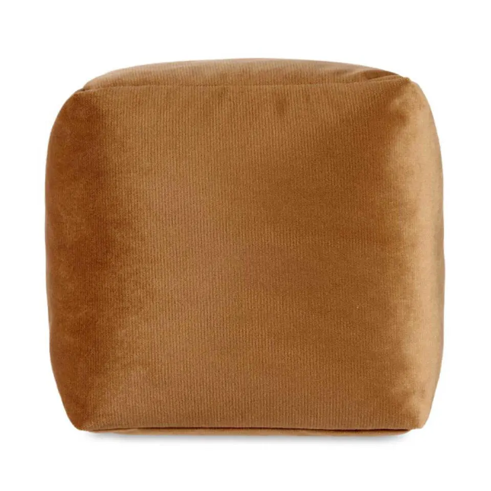 Arte Regal Poef - fluweel - bruin - 30 x 30 cm - vierkant