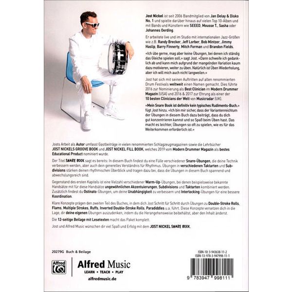Alfred Music Publishing Jost Nickel Snare Book