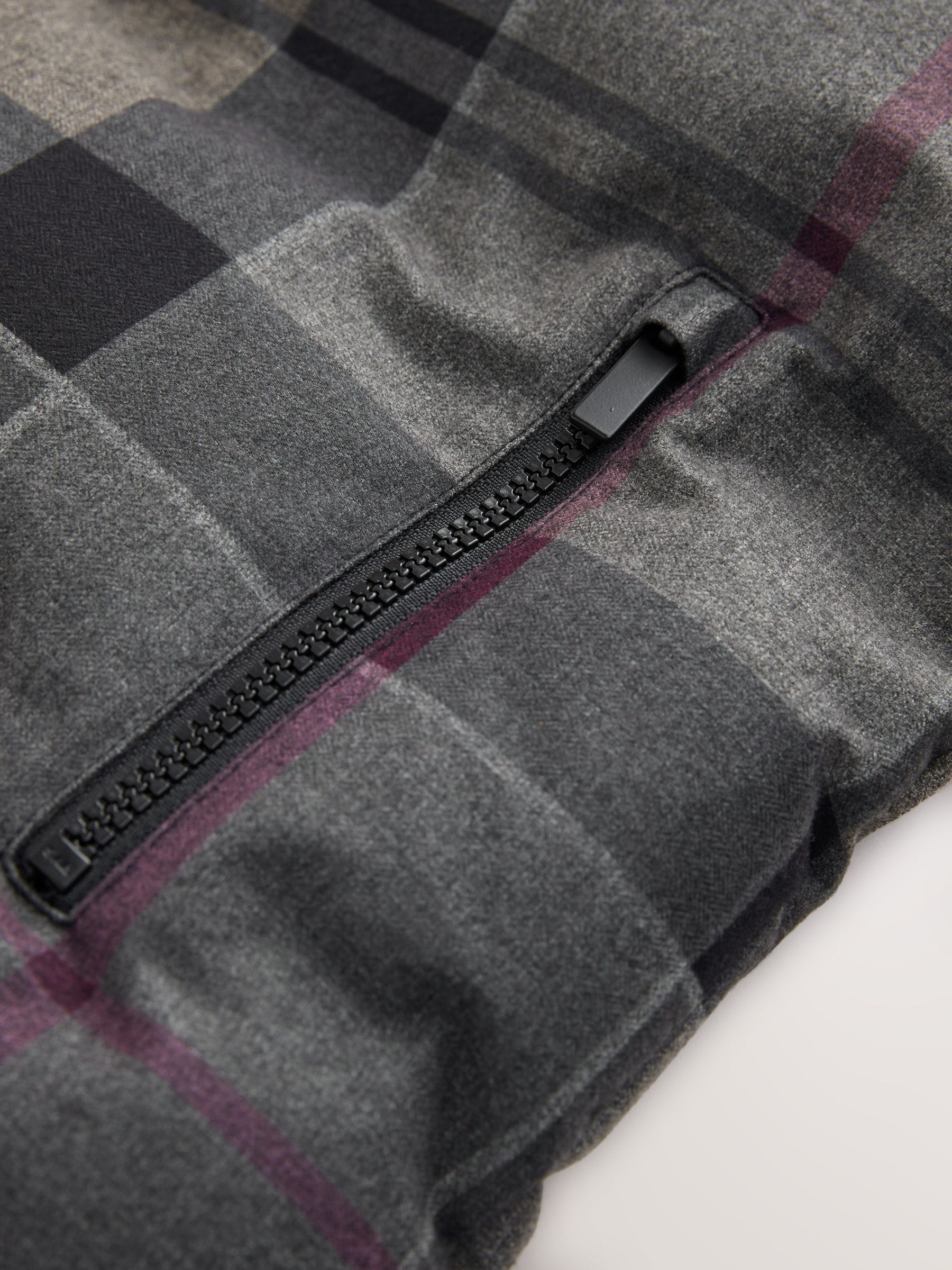 Zwarte ruit - Regenbestendige gewatteerde jas met microfleece voering (3-17jr)