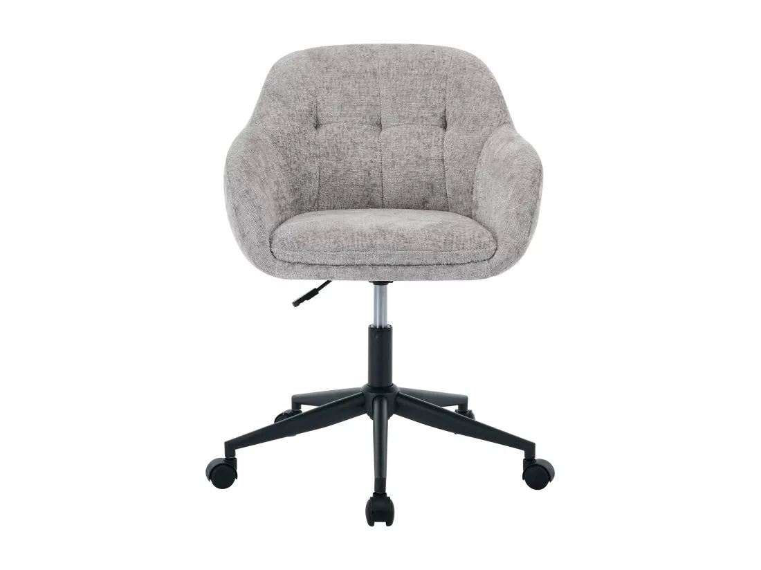 Chaise de bureau - Tissu texturé - Gris - Hauteur réglable - LASSANDRA de Pascal Morabito