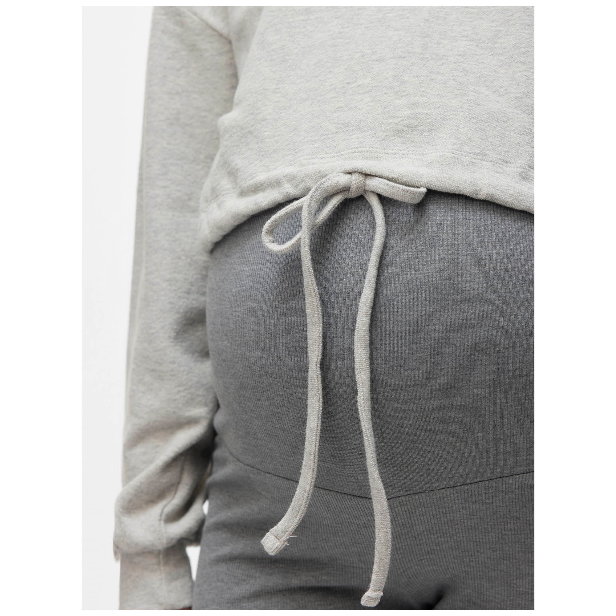 Mamalicious zwangerschapssweater lange mouwen effen grijs