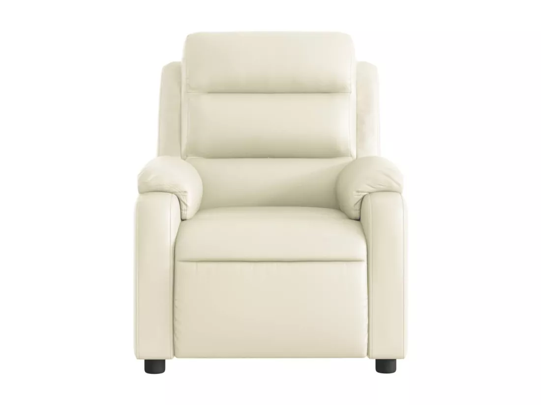 Fauteuil inclinable électrique Crème Similicuir