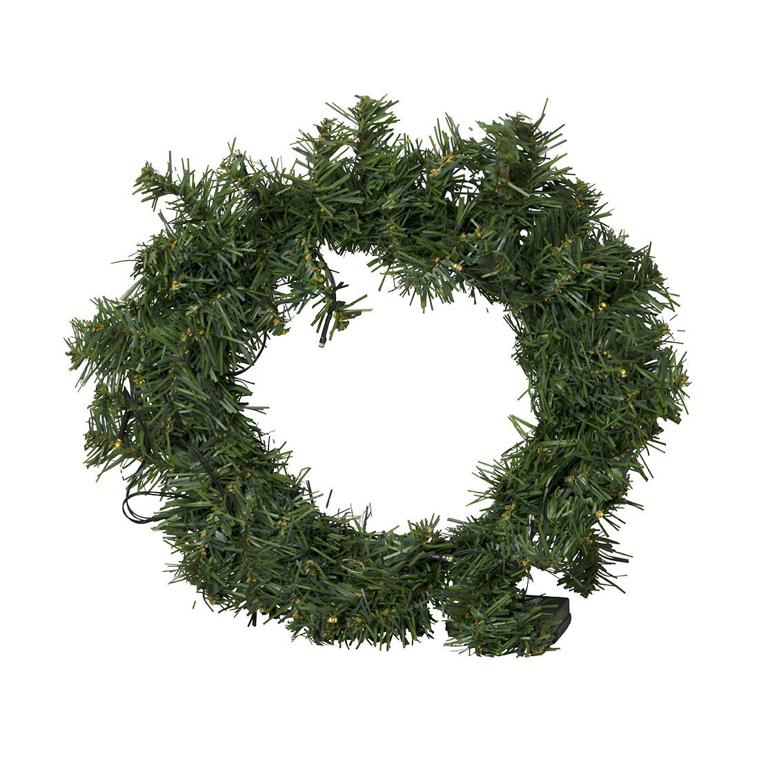 Krans med ledlys og timer 30cm Ivy