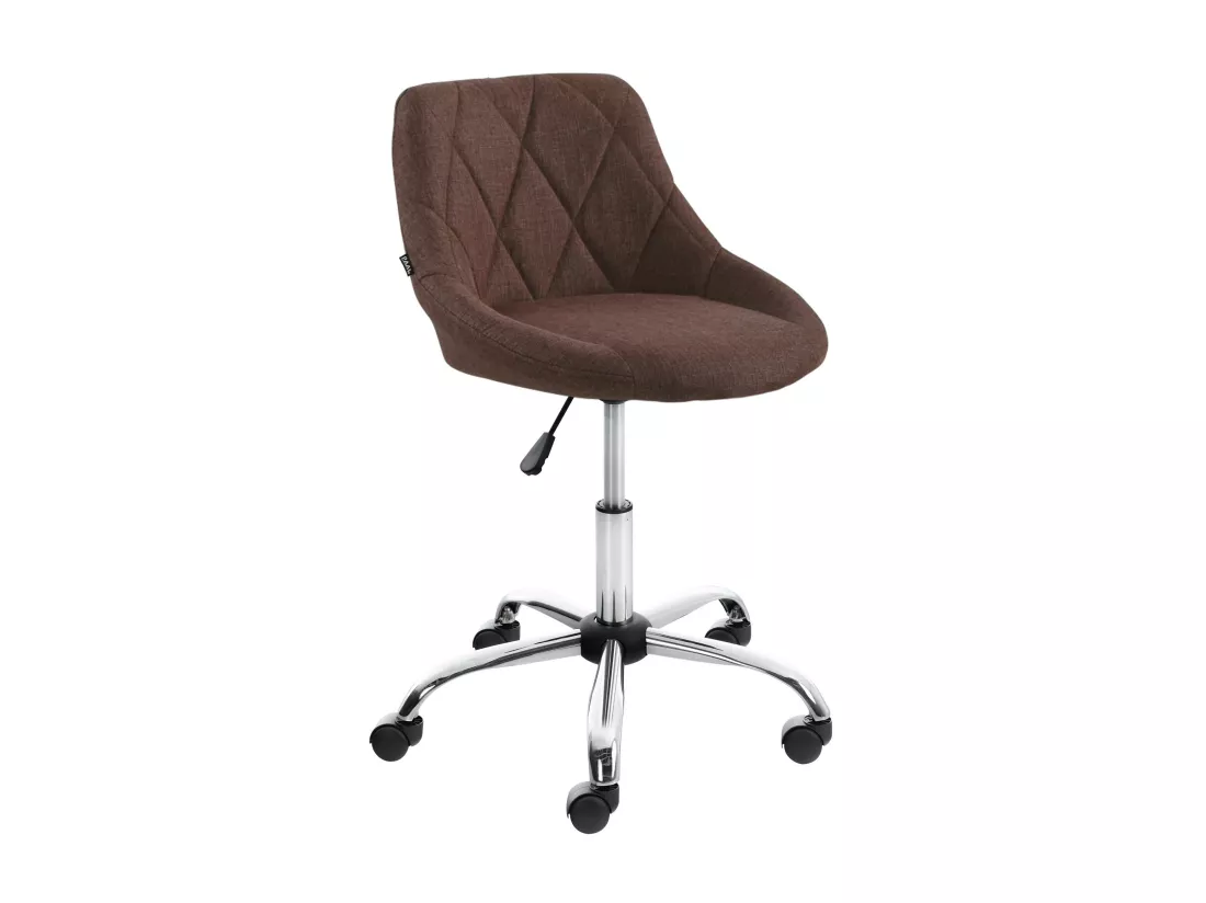 Tabouret de bureau - Tissu - Marron - Lazio