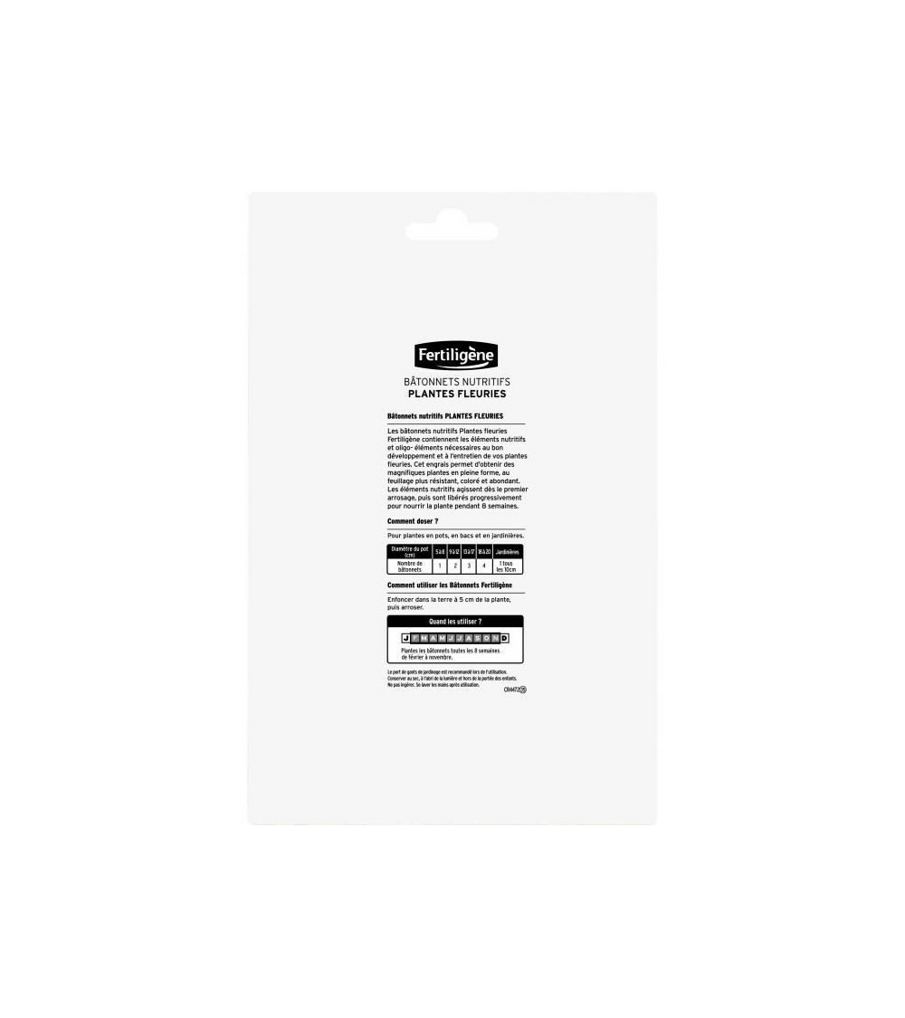 Batonnets nutritifs plantes fleuries - 40 batonnets