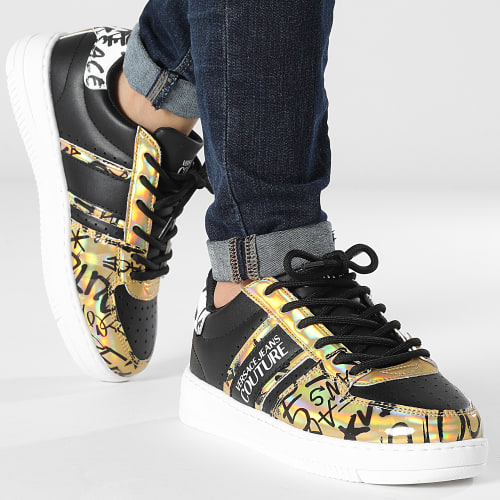 Baskets Femme Fondo Meyssa 75VA3SJ7 Black Gold Iridescent