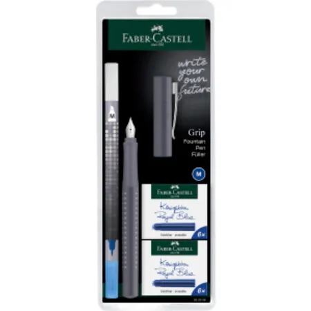 Faber-Castell Füller Grip 2010 M Tinte+Tilö da gray BK