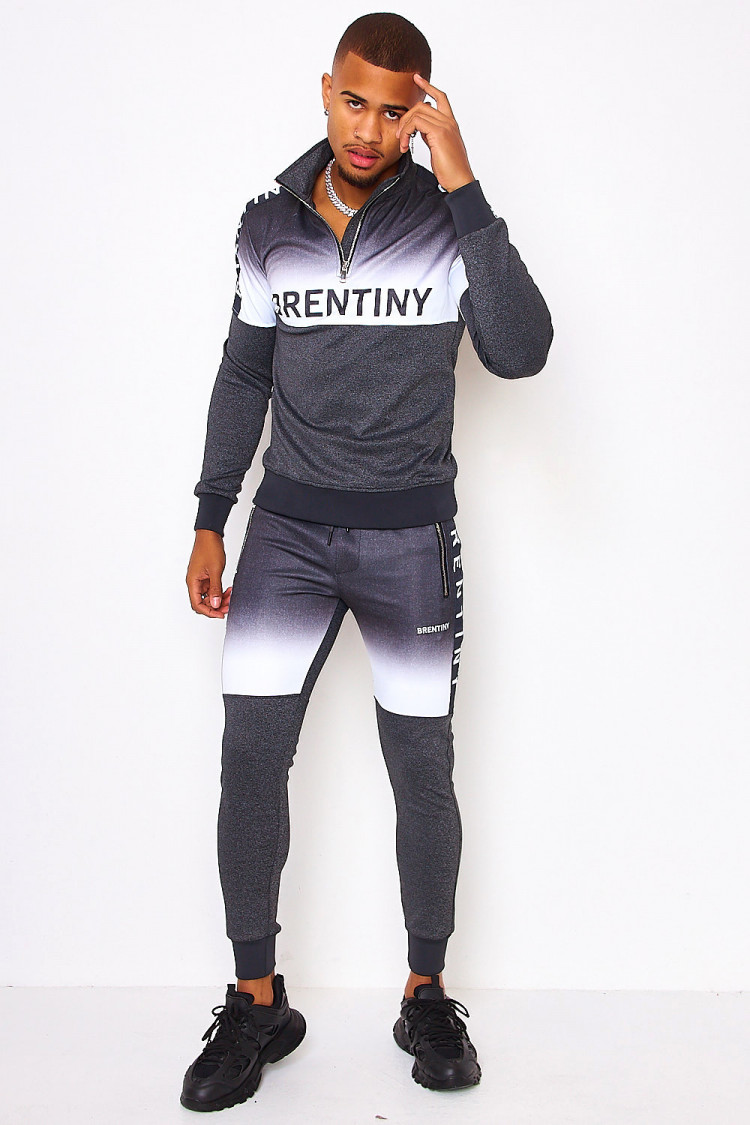 Ensemble gris Brentiny sweat zippé + jogging