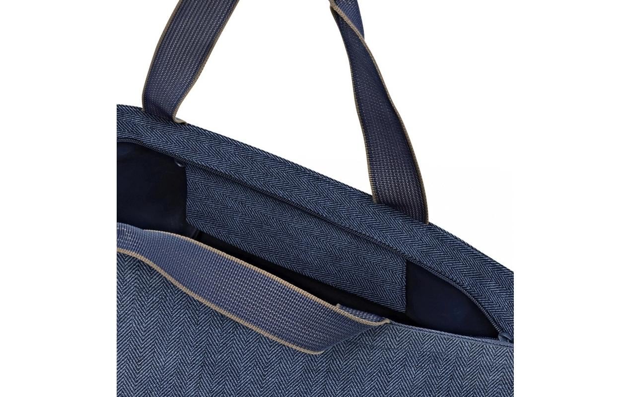 Tasche Shopper M Herringbone Dark BlueEinkaufstasche mit Tragegriffen