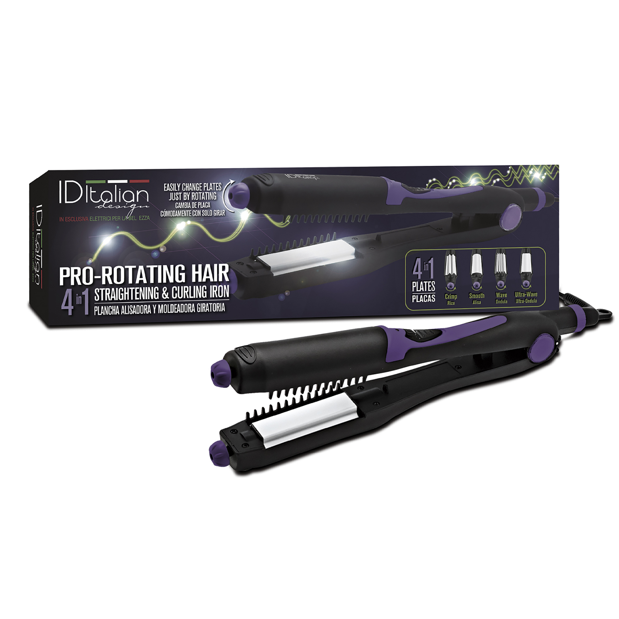 Italian Design Pro-rotating Hair straightener