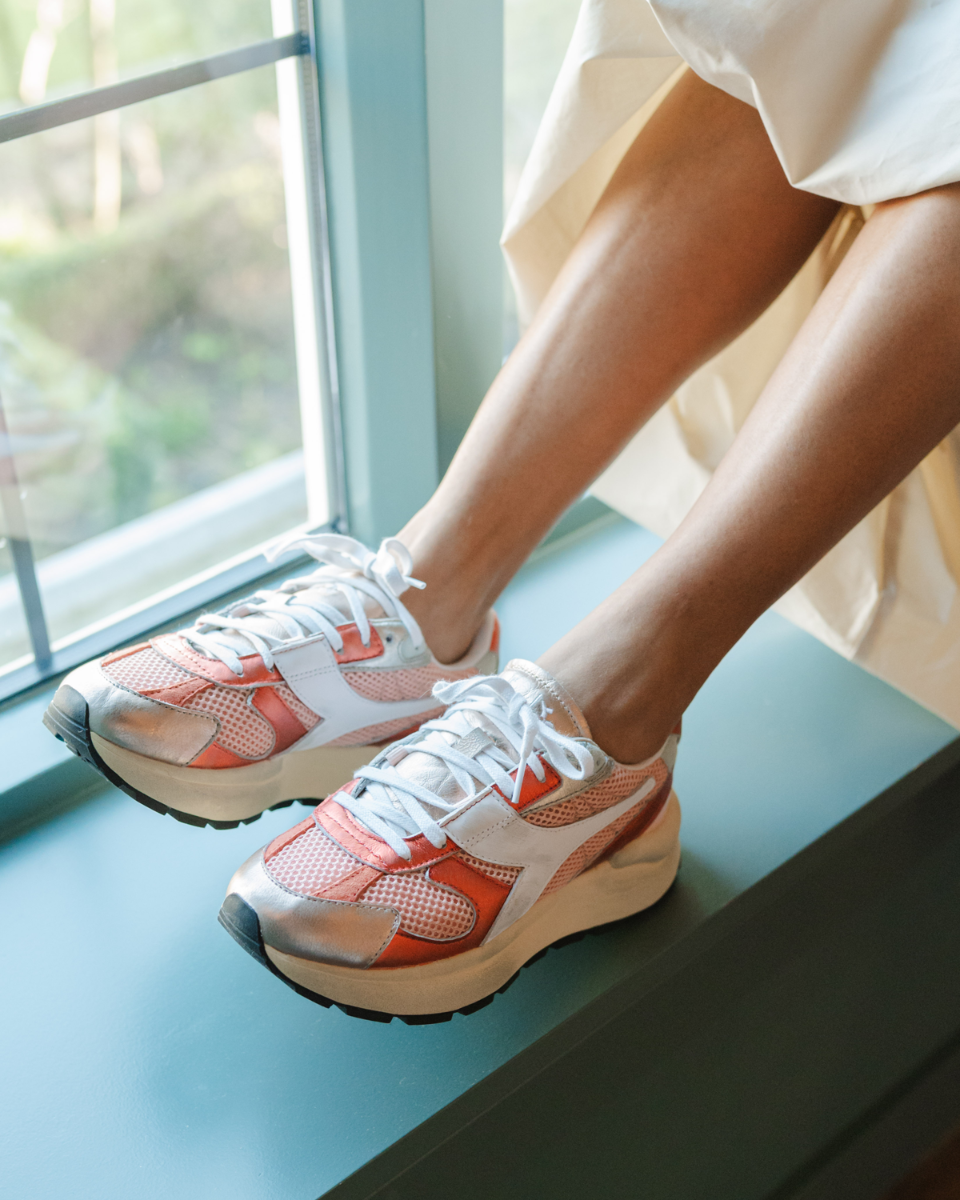 Diadora Heritage Mercury Elite Laminated Used Roze Damessneakers