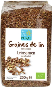 Pural Leinsaat braun geschrotet, 250 g