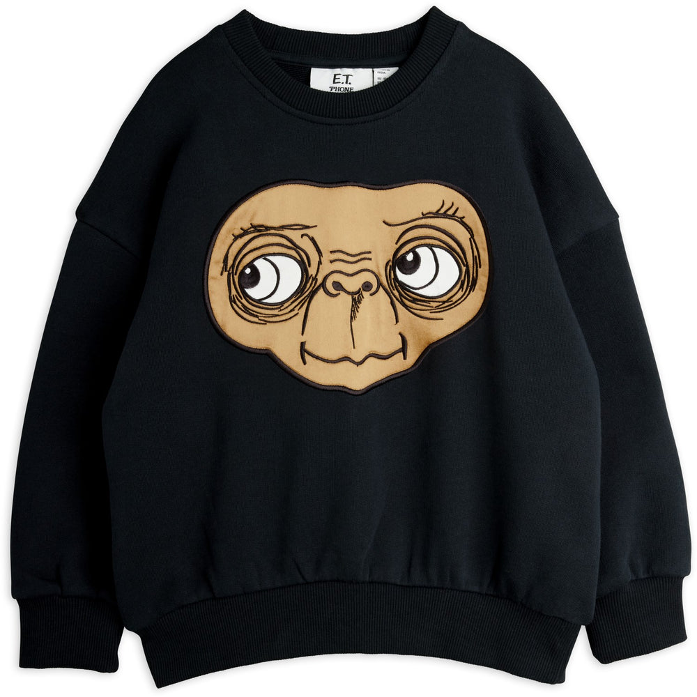 Køb Mini Rodini Black E.T Application Sweatshirt