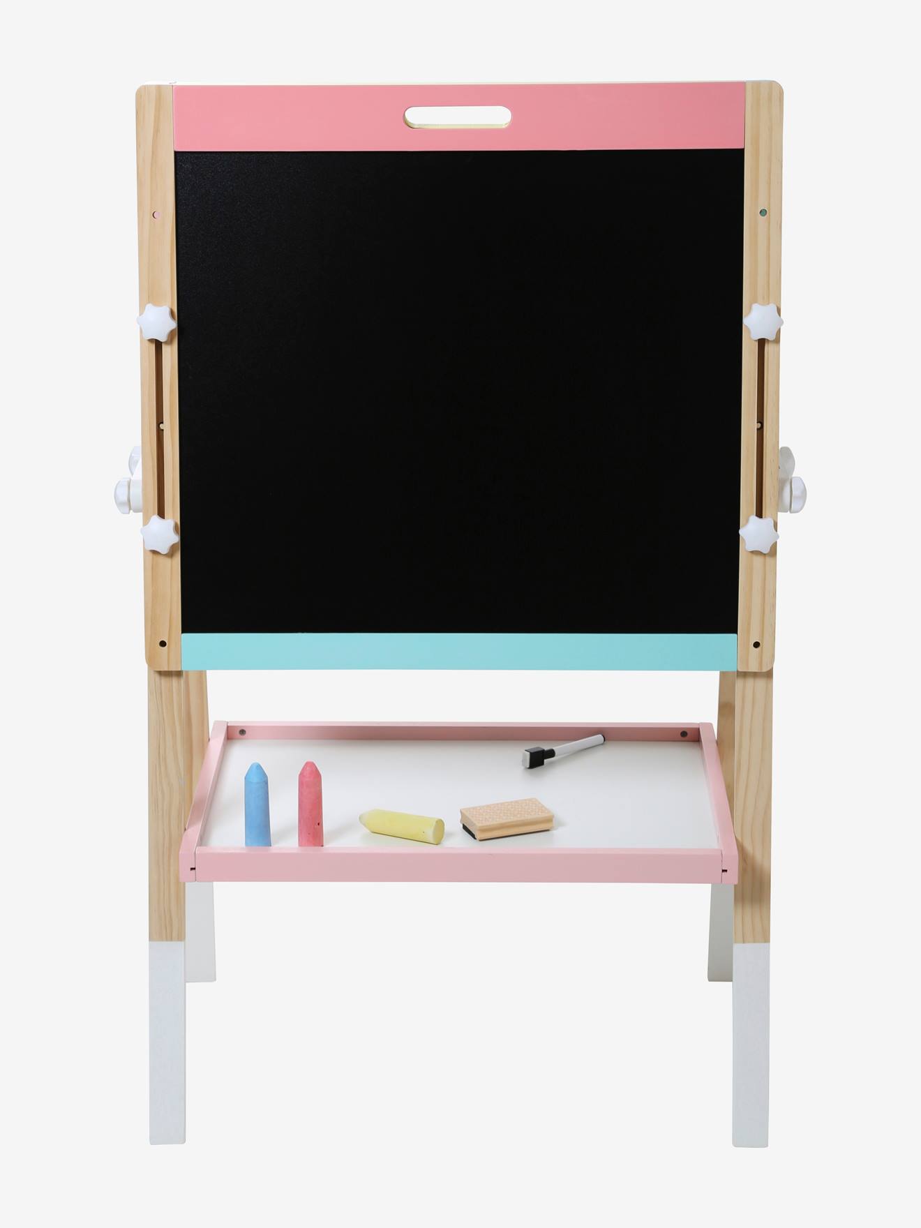 Quadro negro multicolorido de madeira 4 em 1 com certificação FSC®