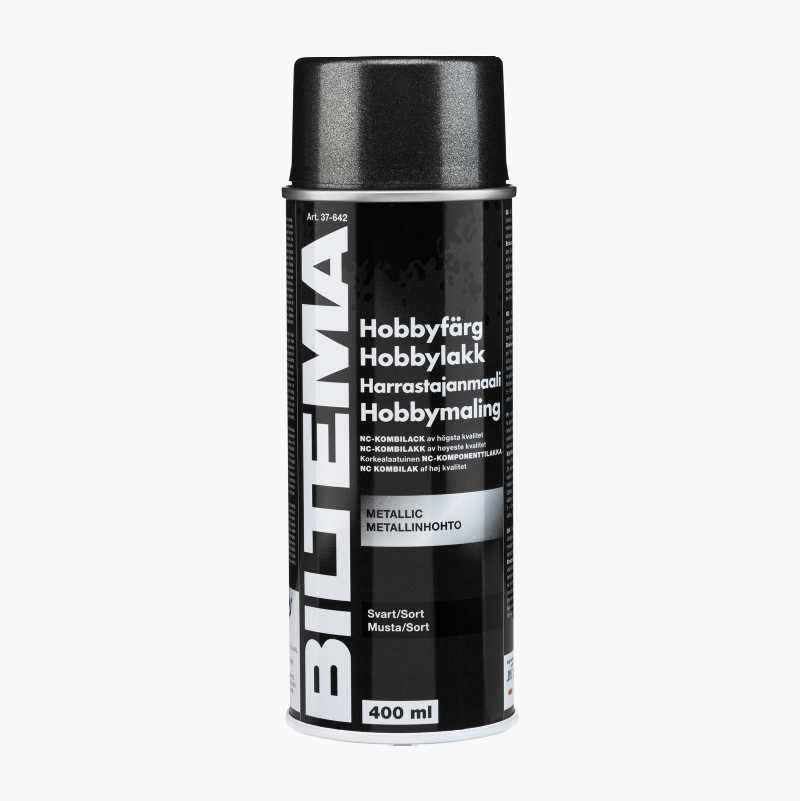 Spraymaling, metallic, sort, 400 ml