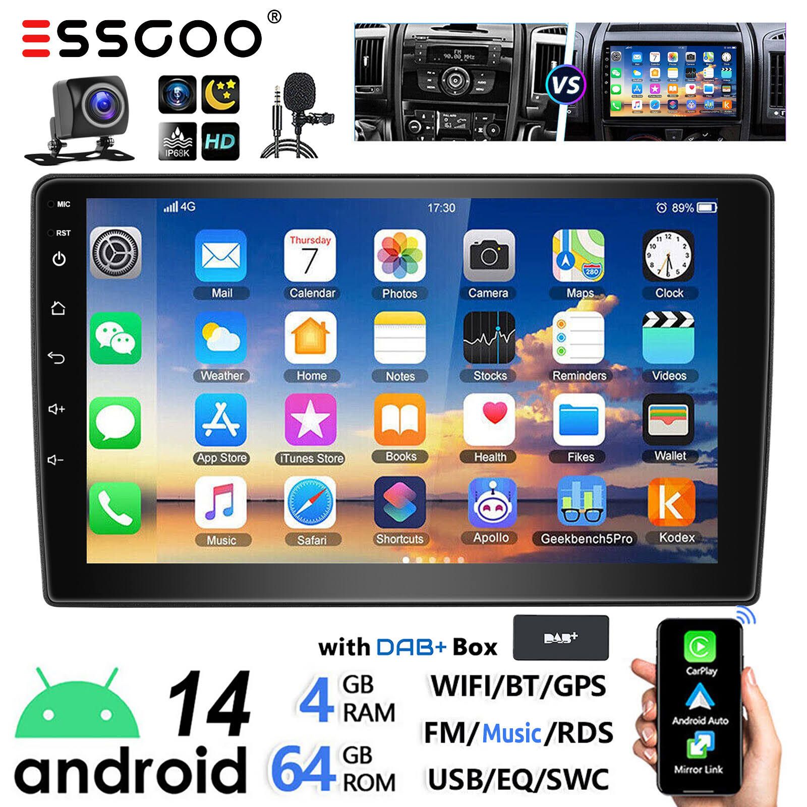 Für Fiat Ducato 2006-2023 Dab+ 4+64g Android 15 Autoradio Navi Apple