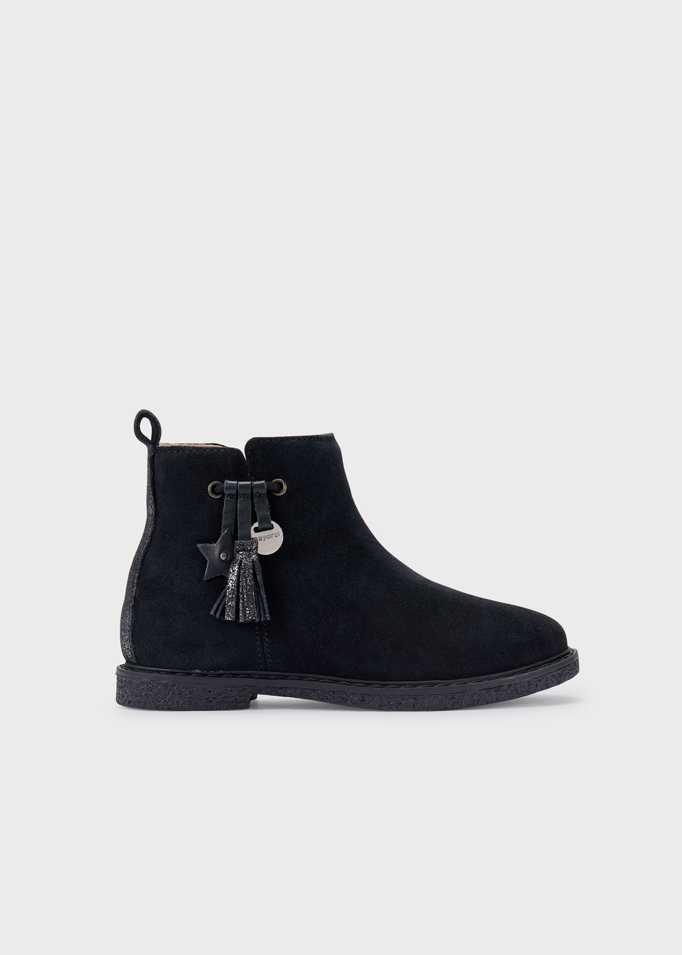 Botas de tornozelo em couro sustentável para meninas