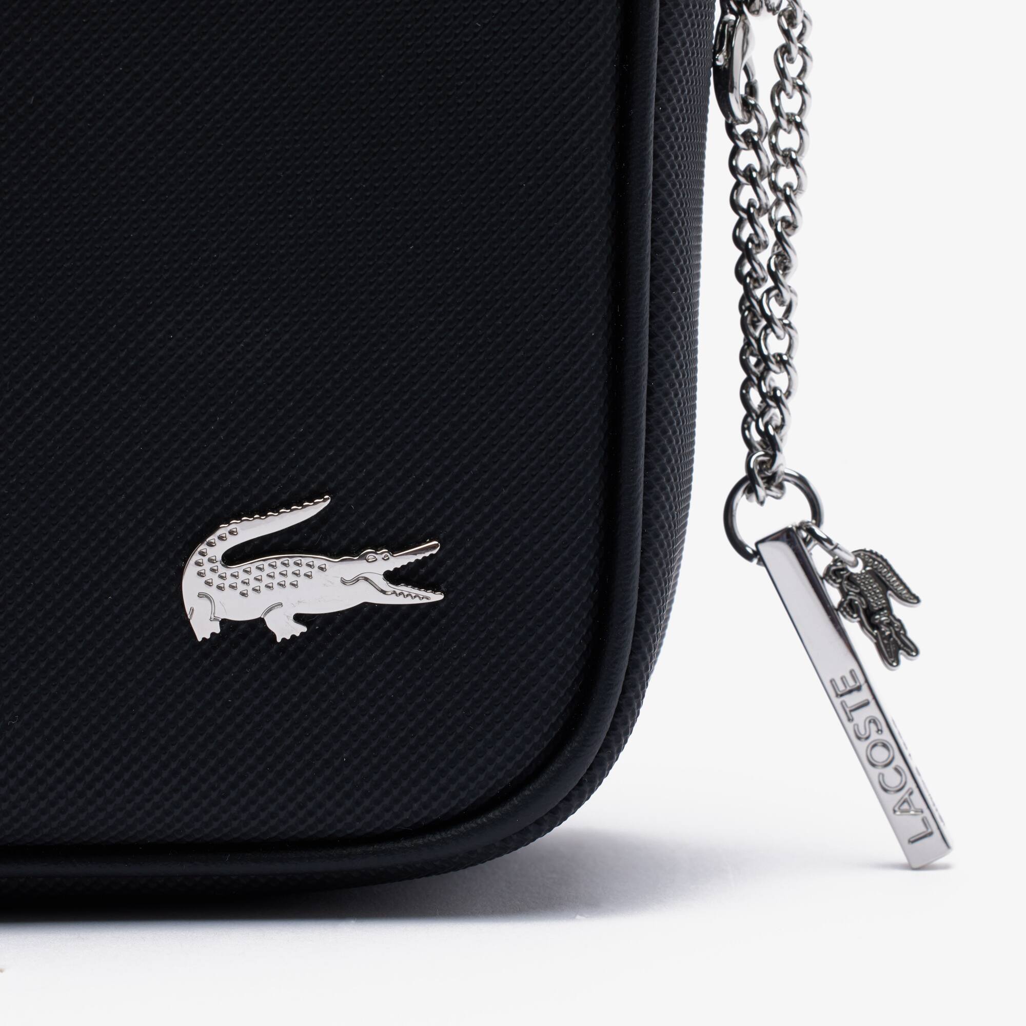 Sac crossover Daily Lifestyle moyen en toile enduite Sacs à bandoulière - Noir - Lacoste - Femme