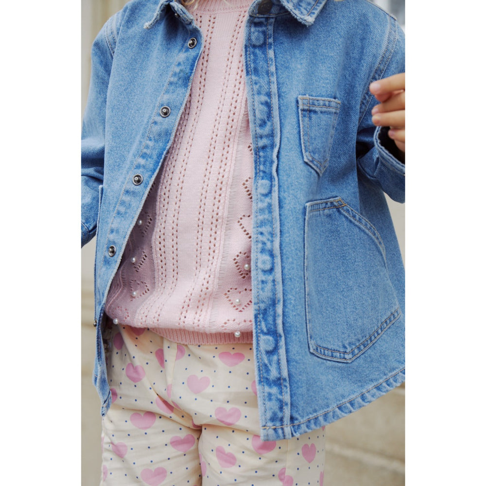 Køb COPENHAGEN COLORS Lt Blue Indigo Washed Organic Jeans Jakke
