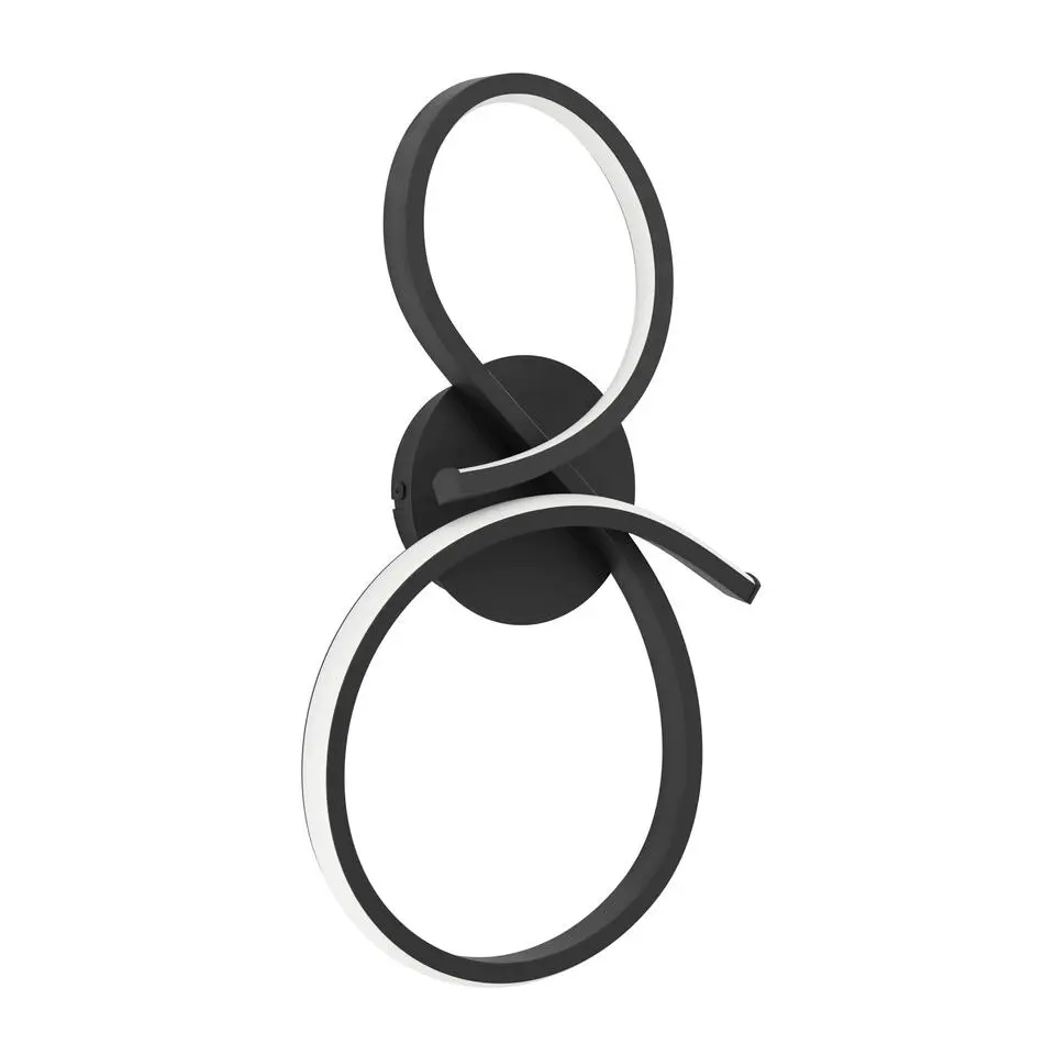 EGLO Serpins Wandlamp - LED - 40 cm - Zwart/Wit