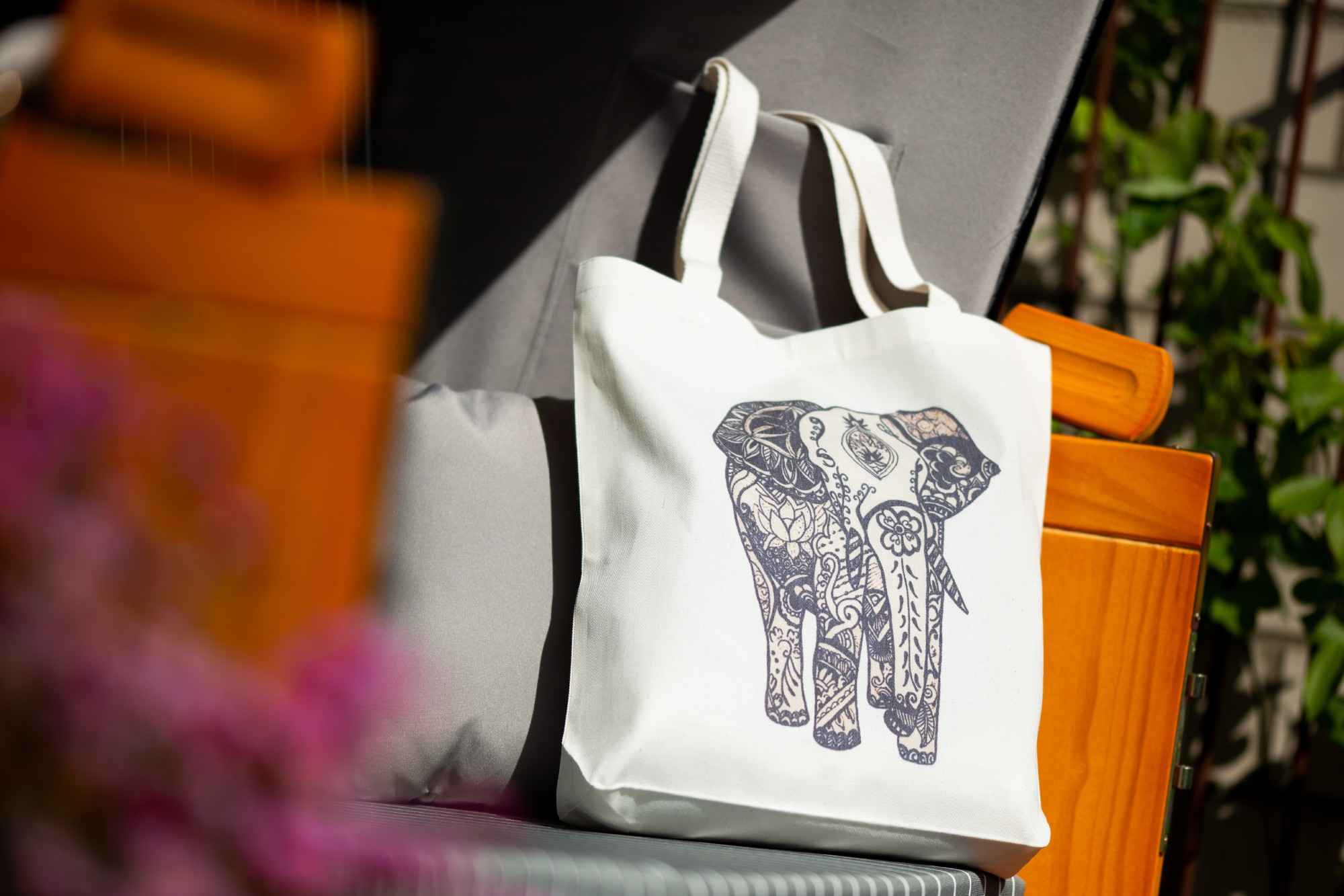 Stoffbeutel Elefant, grau, L40 cm, B 9 cm, H 40 cm günstig bestellen