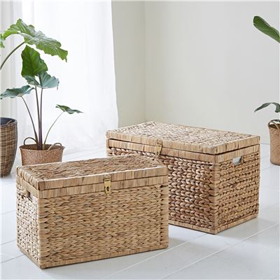 Coffre de rangement tressé