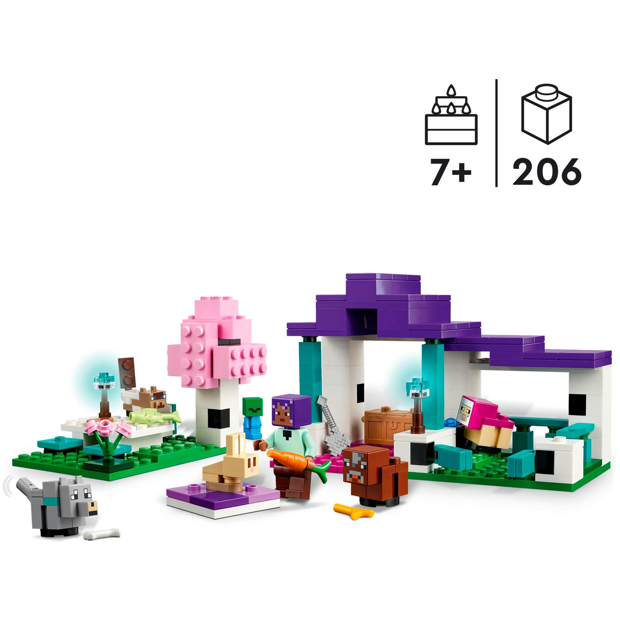 LEGO Konstruktionsspielzeug Minecraft Das Tierheim