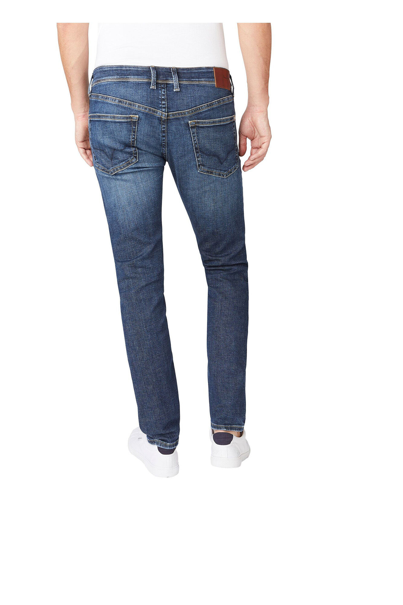 calça jeans de corte justo