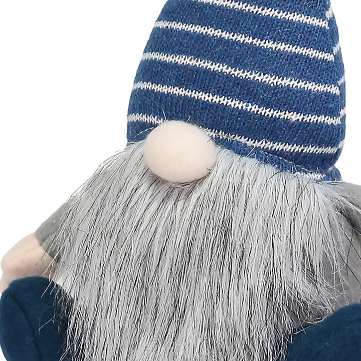 Peluche de Noël bleu gnome scandinave moyenne taille