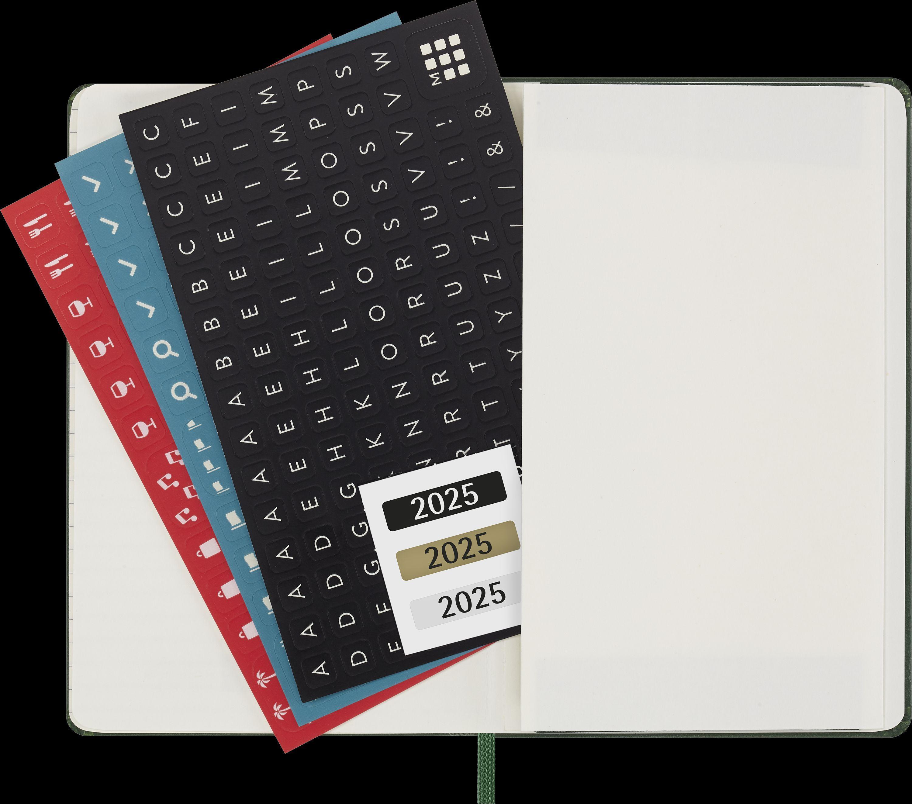 Moleskine 12 Monate Tageskalender 2025, Pocket/A6