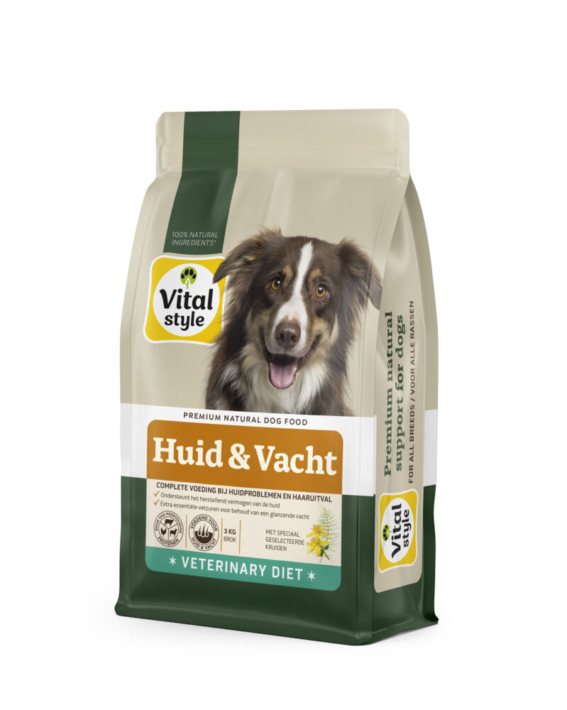 VITALstyle Huid & Vacht - Hondenvoer - 3 Kilogram - rund, varken, lam