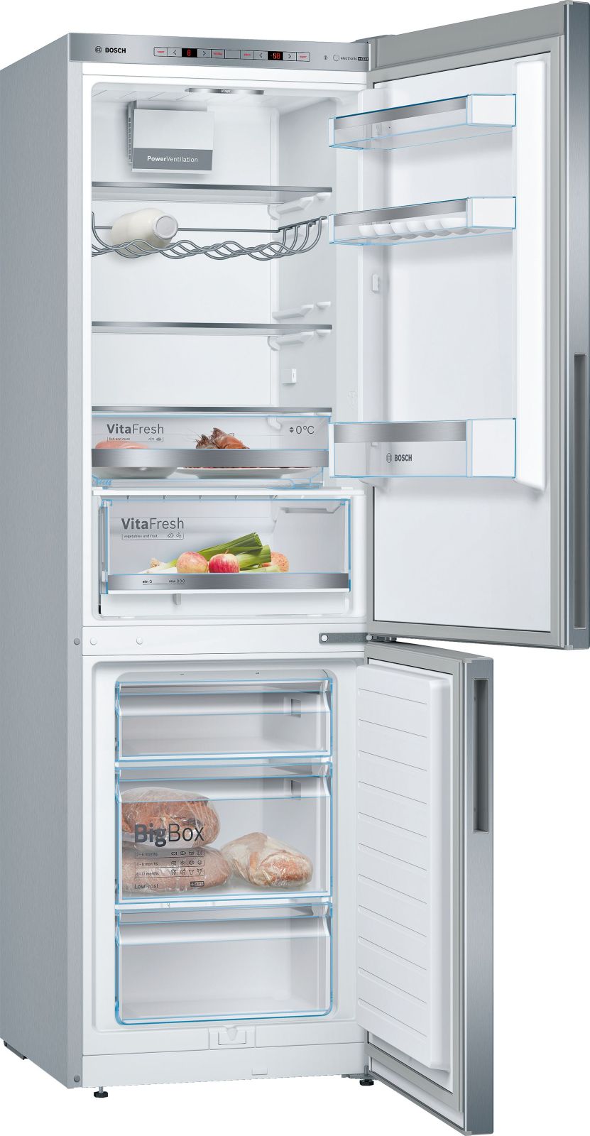 BOSCH Kühl-/Gefrierkombination KGE39AICA - inox - antifingerprint - C