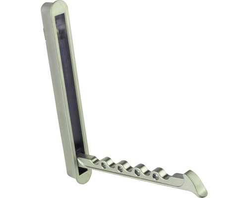 Opvouwbare kapstokhaak, 1 haak, metaal, Zamak, mat nikkel, 136x16x15 tot 124 mm